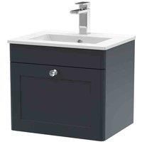 nuie 500mm Wall Hung 1 Drawer Vanity & Basin 2 - Soft Black