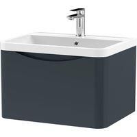 Wall Hung 1 Drawer Vanity Basin Unit w/ Polymarble Basin Choice of Size & Colour