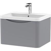Wall Hung 1 Drawer Vanity Basin Unit w/ Polymarble Basin Choice of Size & Colour