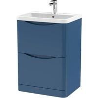Floor Standing 2 Drawer Vanity Basin Unit with Polymarble Basin - Choice of Size