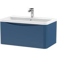 Wall Hung 1 Drawer Vanity Basin Unit w/ Polymarble Basin Choice of Size & Colour