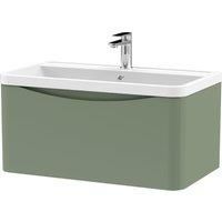 Wall Hung 1 Drawer Vanity Basin Unit w/ Polymarble Basin Choice of Size & Colour