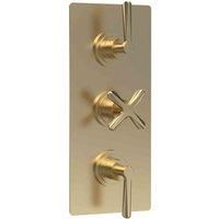 Nuie Aztec Thermostatic Concealed Shower Valve with Diverter Triple Handle - Bru