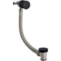 nuie E401 Freeflow Bath Filler Tap with Waste, 68mm, Matt Black