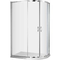 nuie 1850x1200x900mm Offset Quad Enclosure, Silver