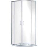 nuie Rene 1900 x 800 x 800mm Quandrant Shower Enclosure Chrome, Silver