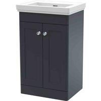 nuie 500mm Floor Standing 2 Door Vanity & Basin 0TH - Soft Black