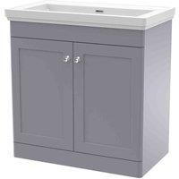 Nuie Classique Floor Standing 2-Door Vanity Unit with Classic Basin 800mm Wide S