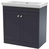 nuie 800mm Floor Standing 2 Door Vanity & Basin 0TH - Soft Black