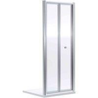ETAL Framed Rectangular Bi-Fold Shower Door Satin Chrome 750mm x 1900mm (225RW)