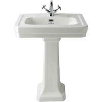 B C Designs BC Designs Victrion 640Mm Basin & Pedestal 1Th White