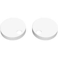 nuie TSC102 Accessory Modern Bathroom Toilet Seat Cover Caps, 70 x 70 x 99mm, Matt White