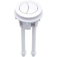 nuie CPB101 Accessory Modern Bathroom Round Toilet Cistern Dual Flush Push Button, Matt White