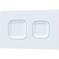 nuie Square Dual Flush Push Button White