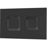 nuie Square Dual Flush Push Button Black