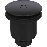 nuie Straight Shower Tray Waste Bottom Outlet - Black, Black