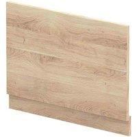 nuie MPD3013 Arno Modern Bathroom Standard Straight Bath End Panel, 800mm, Bleached Oak Woodgrain