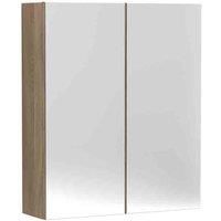 Nuie Arno Mirrored Cabinet 600mm Bleached in Oak MFC