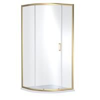 Nuie Rene 1 Door Quadrant Shower Enclosure 900mm x 900mm in Brushed Brass Aluminium