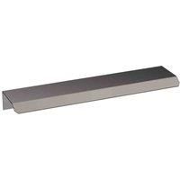 nuie Finger Pull Handle 150mm - Brushed Pewter, Silver