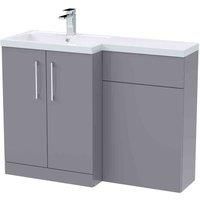 nuie Arno 1100mm Left Hand Combination - Satin Grey