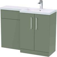 nuie Arno 1100mm Right Hand Combination - Satin Green, Green