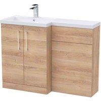 nuie Arno 1100mm Left Hand Combination - Bleached Oak