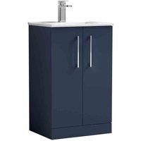 nuie Arno 500mm Floor Standing 2 Door Vanity & Basin 2 - Midnight Blue