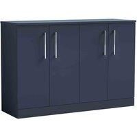 nuie Arno 1200mm Floor Standing 4-Door Vanity & Worktop - Midnight Blue, Blue