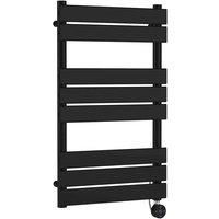 nuie Electric Flat Towel Rail 8 Bars 840x500 - Matt Black