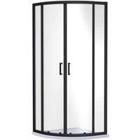 ETAL SMQU9BP-E6 Framed Quadrant Shower Enclosure Matt Black 880mm x 880mm x 1900mm (699RW)
