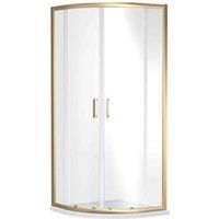 ETAL SMQU9BB-E6 Framed Quadrant Shower Enclosure Brushed Brass 880mm x 880mm x 1900mm (560RW)