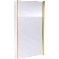 nuie L-Shaped Hinged Bath Screen with Fixed Return 6mm - Brown