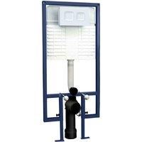 nuie Dual Flush Conc Cist Frame Square Plate - White