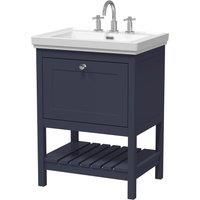 Traditional Furniture Floor Standing 1 Drawer Vanity & 3 Tap Hole Fireclay Basin