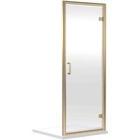 nuie Rene 1900 x 760mm Hinged Shower Door - Brown, Brown