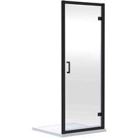 nuie Rene 1900 x 800mm Hinged Shower Door - Black