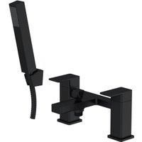 Square Bath Shower Mixer Tap with Shower Kit - Matt Black - Balterley