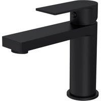 Modern Square Mono Basin Mixer Tap & Push Button Waste - Matt Black - Balterley