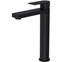 Contemporary Tall Mono Basin Mixer Tap - Matt Black