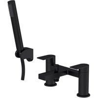 Contemporary Bath Shower Mixer Tap with Shower Kit - Matt Black - Balterley