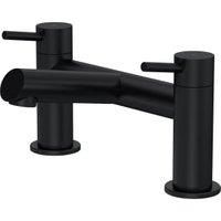 Minimalist Deck Mounted Bath Filler Tap - Matt Black - Balterley