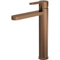 Aquari Curvo Brushed Bronze High Rise Basin Mixer Tap