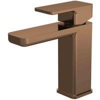 Nuie Windon Mono Basin Mixer Tap & Push Button Waste Brushed Bronze Bathroom Tap
