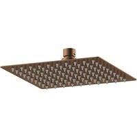 nuie Square Fixed Head 200mm Diameter - Brown, Brown