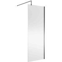 nuie Wetroom Screen 800x1850x8mm - Silver
