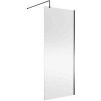 nuie Wetroom Screen 900x1850x8mm - Silver, Silver