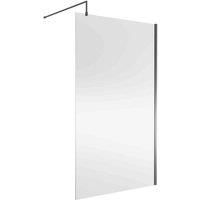 nuie Wetroom Screen 1200x1850x8mm - Silver