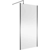 nuie 1000mm Wetroom Screen Outer Frame 1850x8mm - Silver