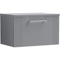 1 Drawer Wall Hung Bathroom Vanity Basin Unit Colour Match Worktop, 600mm